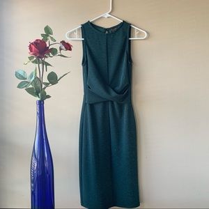 Free Press emerald green classy midi dress